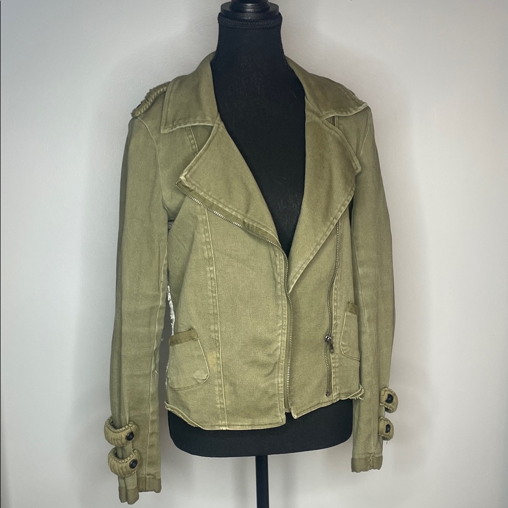 Olive Green Women's Jean Jacket